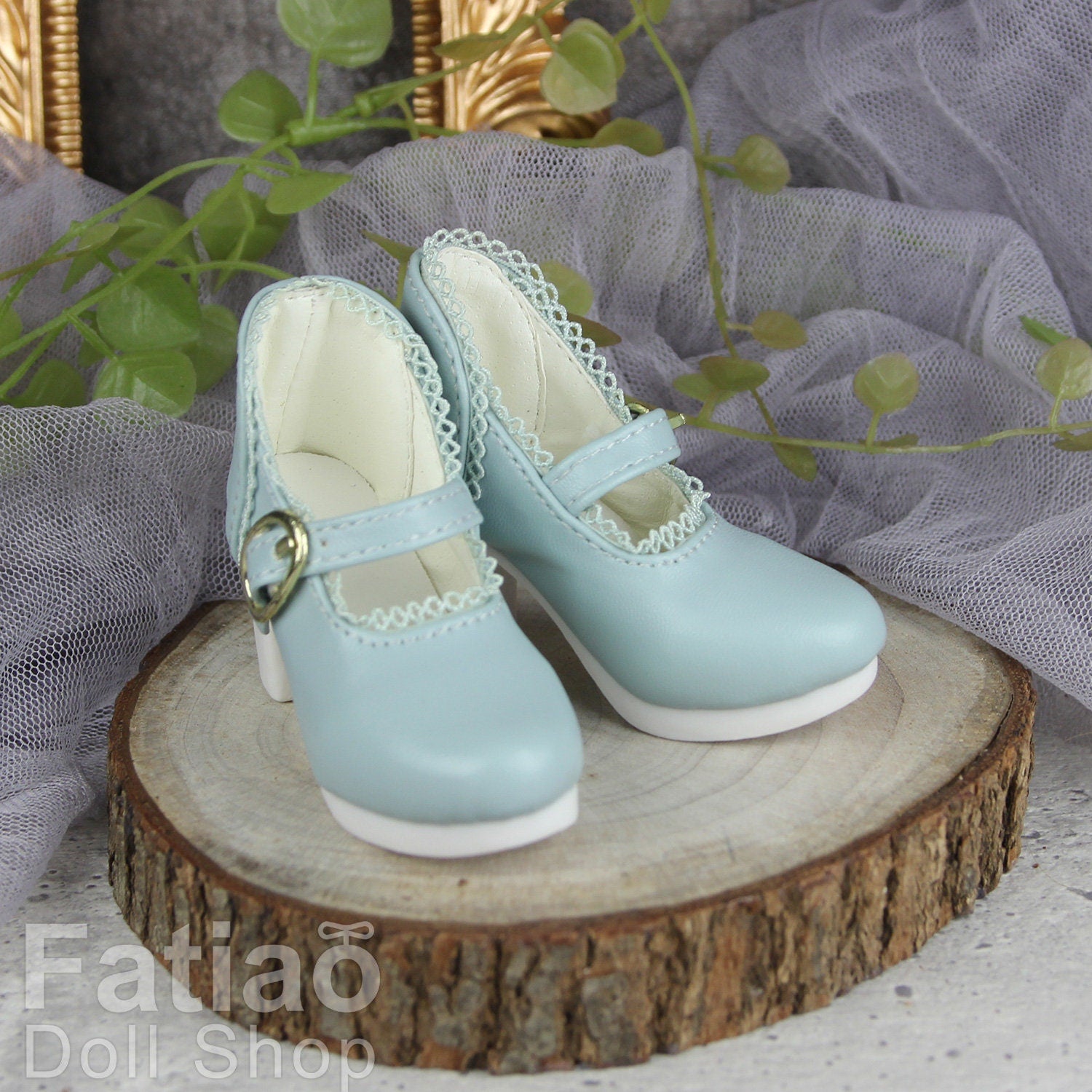 Fatiao - New 1/3 BJD Dollfie DD Dolls High heels Shoes - light Blue (Size 6cm)
