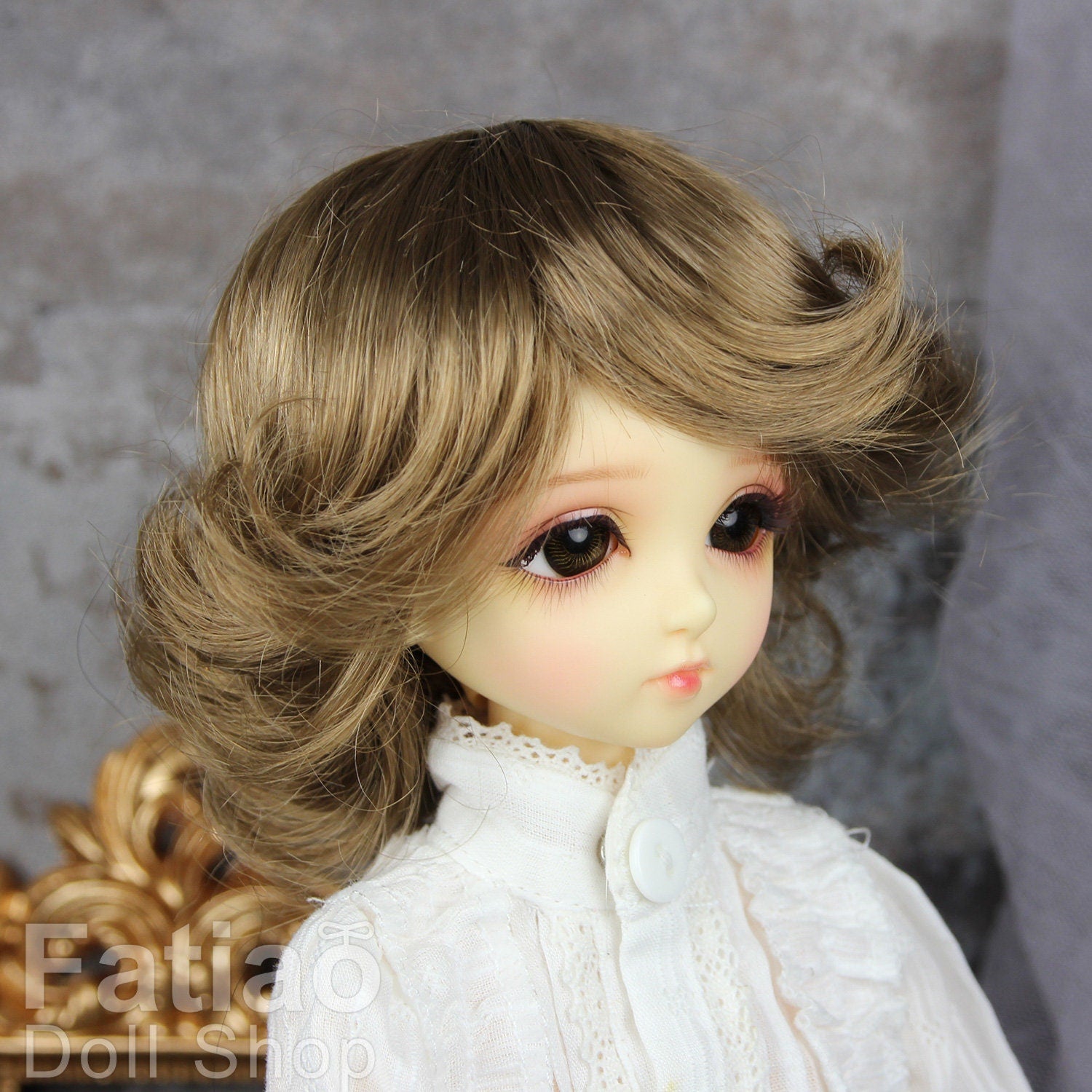 Fatiao - New Dollfie MSD Kaye Wiggs 1/4 BJD Size 7-8 inch - Latte Dolls Wig