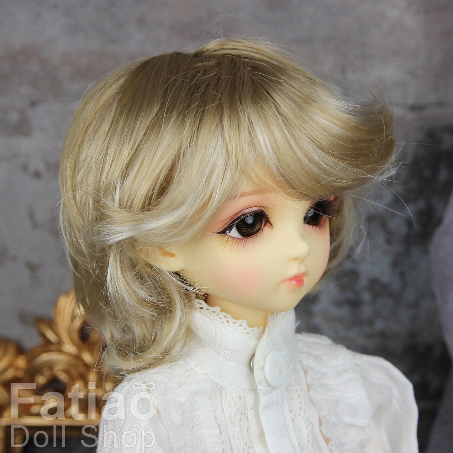 Fatiao - New Dollfie MSD Kaye Wiggs 1/4 BJD Size 7-8 inch - Latte & Blonde Dolls Wig