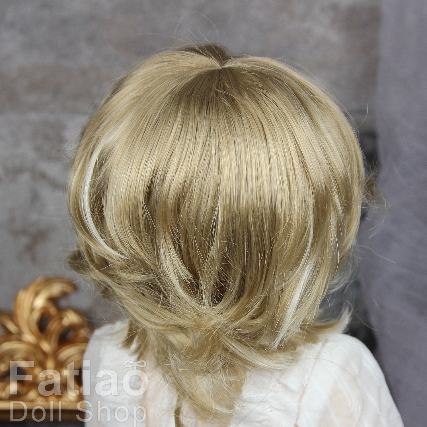 Fatiao - New Dollfie MSD Kaye Wiggs 1/4 BJD Size 7-8 inch - Latte & Blonde Dolls Wig