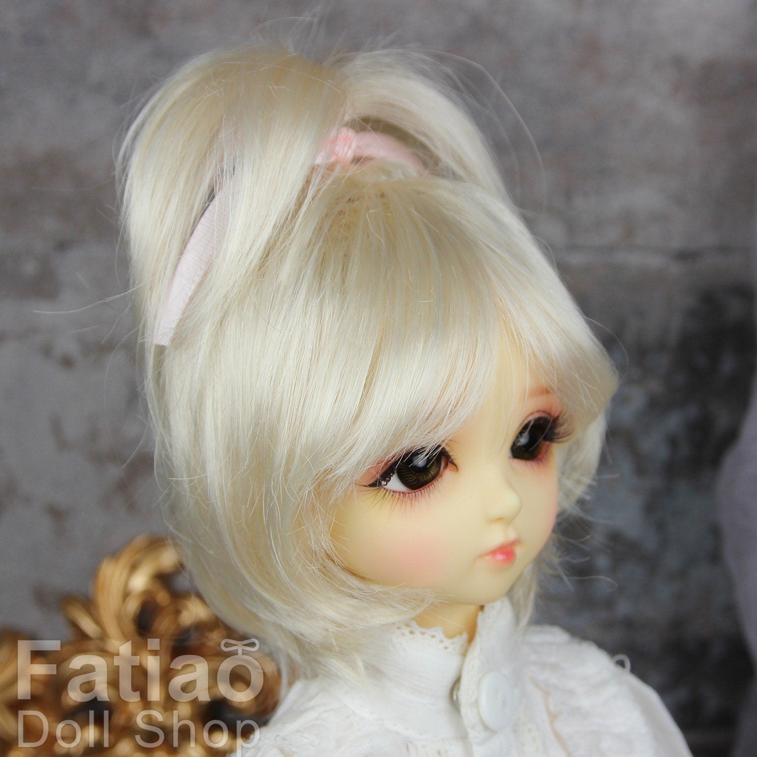 Fatiao - New Dollfie MSD Kaye Wiggs 1/4 BJD Size 7-8 inch Blonde Dolls Wig
