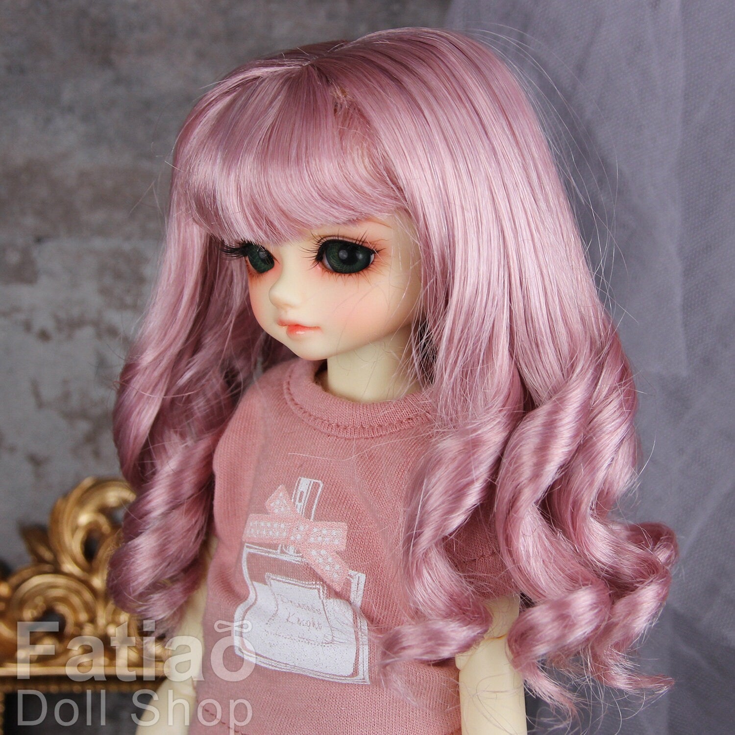 Fatiao - New Dolls Wig Dollfie Yo-SD 1/6 BJD 6-7" size - Deep Pink