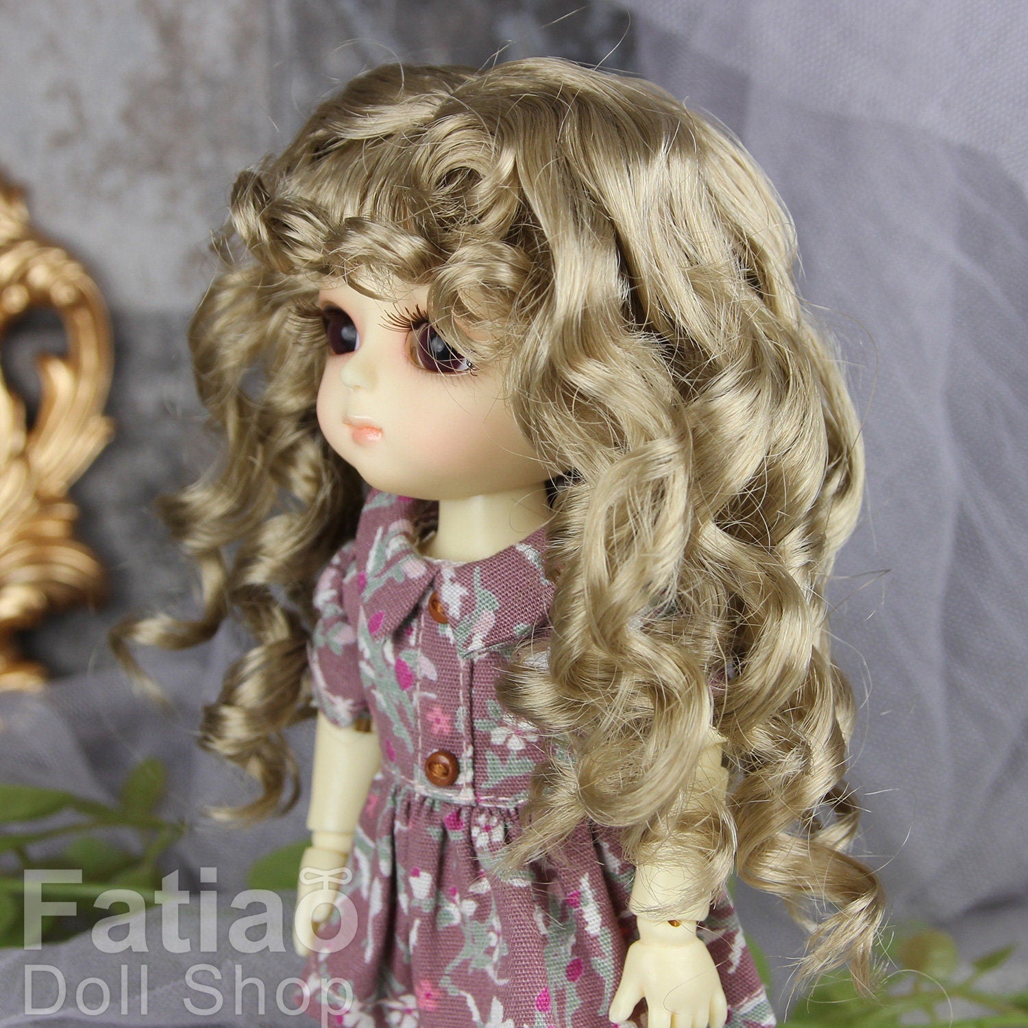 Fatiao - Dollfie Lati Yellow Pukifee 5-6" Doll Wig - Baby Brown