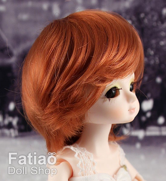 Fatiao - New Dollfie little pullip DAL Nendoroid BJD Dolls Wig - size 4-5" - Carrot