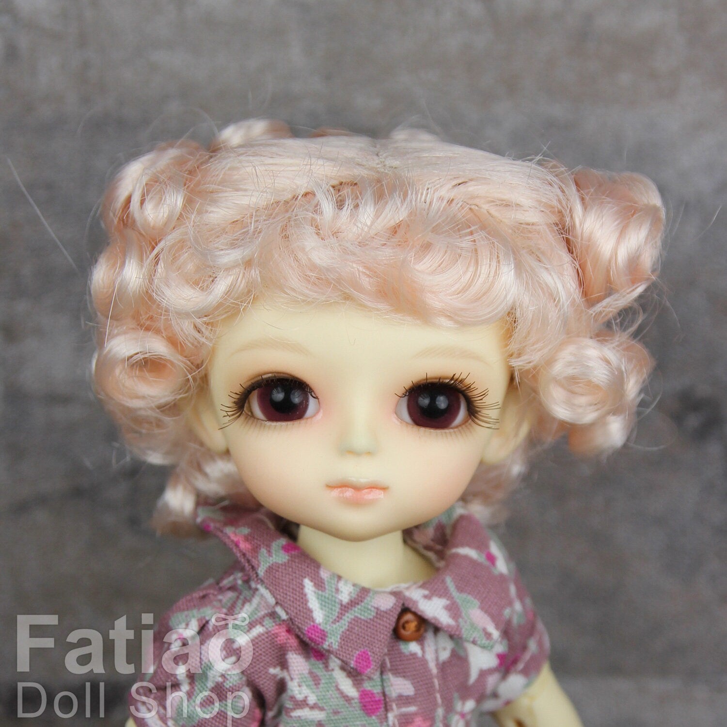 Fatiao - BJD Dollfie Lati Yellow Pukifee 5-6" Doll Wig - Light Pink