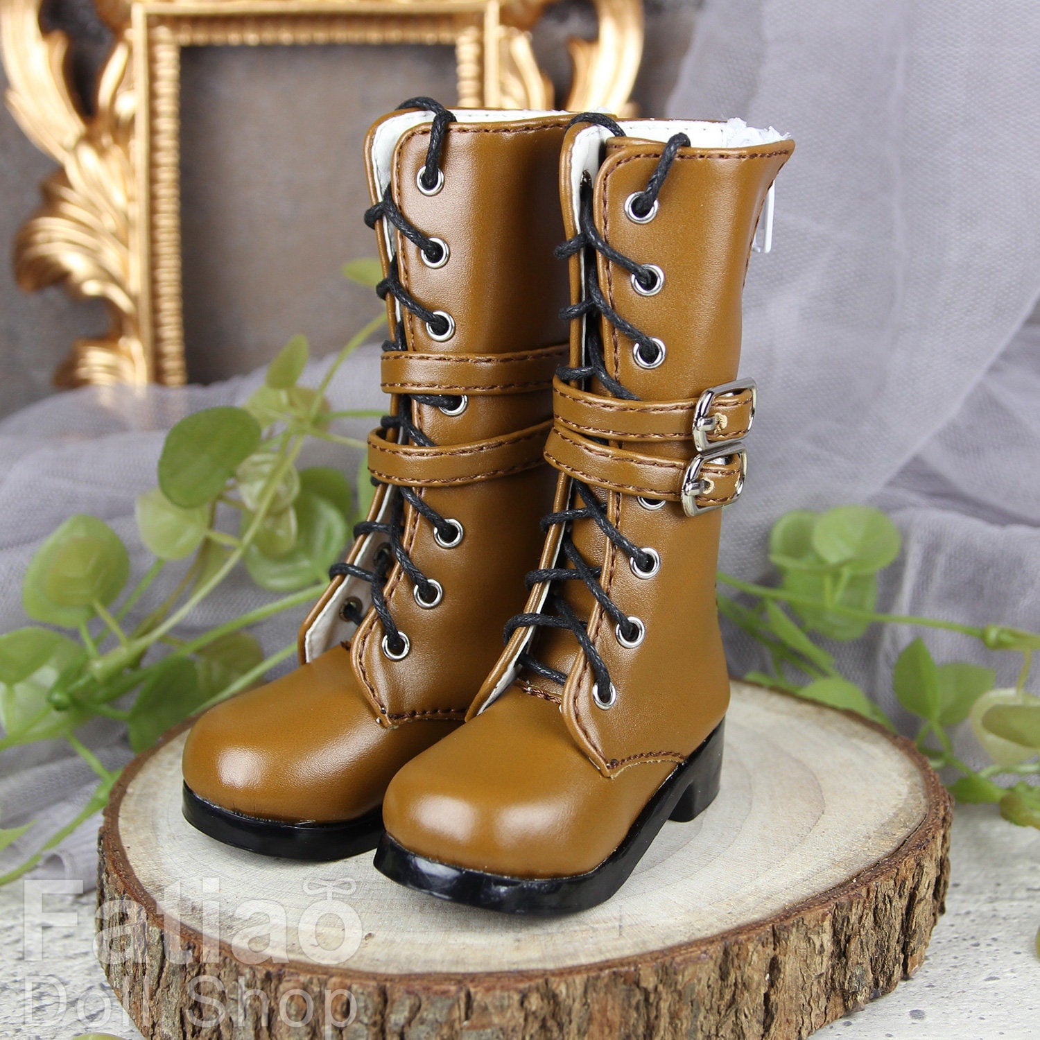 Fatiao - New 1/4 BJD MSD Dollfie Dolls Shoes Boots - Brown (Size 5.5cm)