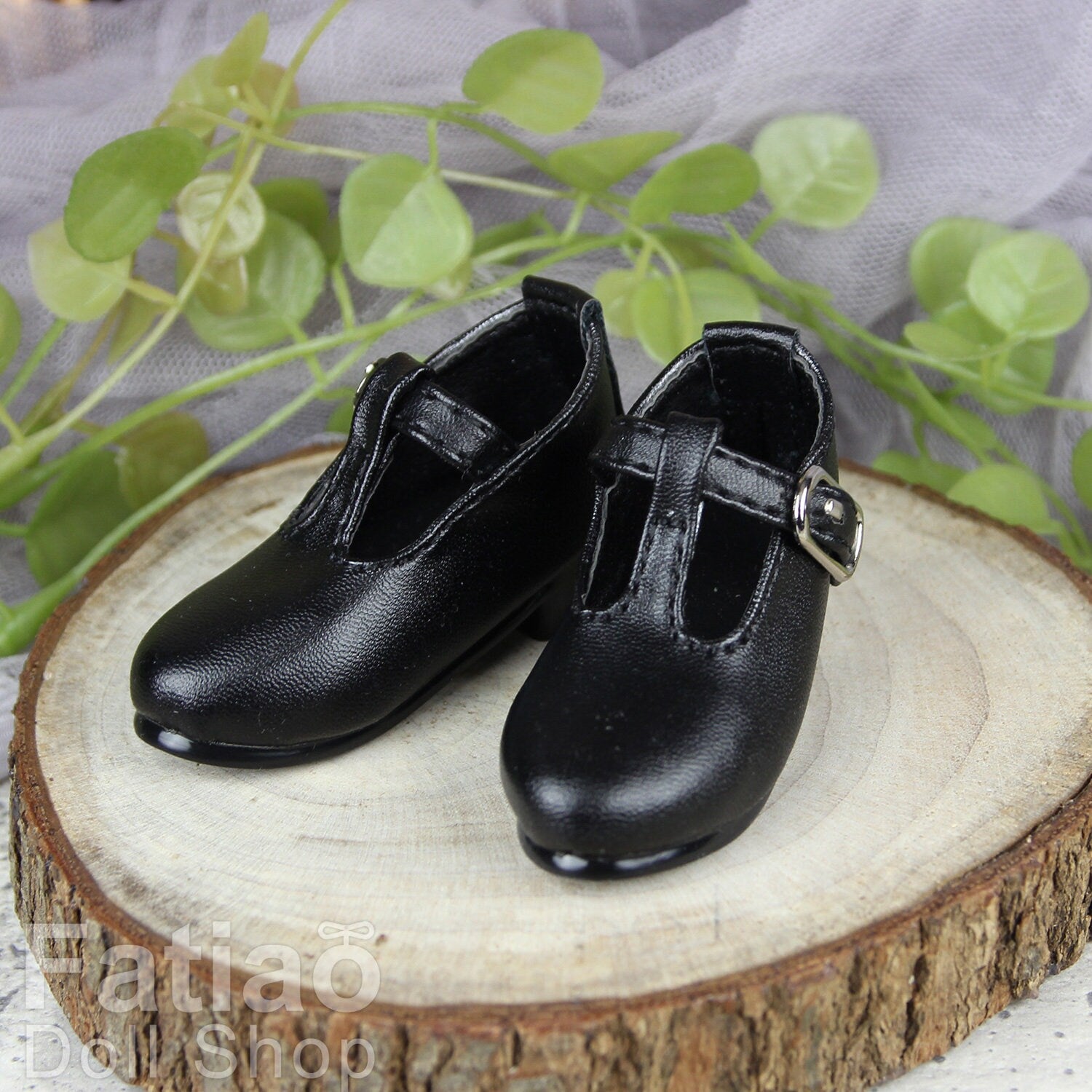 Fatiao - 1/4 BJD Mini Supper dollfie MSD Shoes - Black (Size 5.5cm)