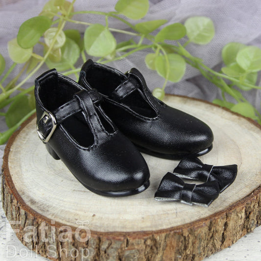 Fatiao - 1/4 BJD Mini Supper dollfie MSD Shoes - Black (Size 5.5cm)