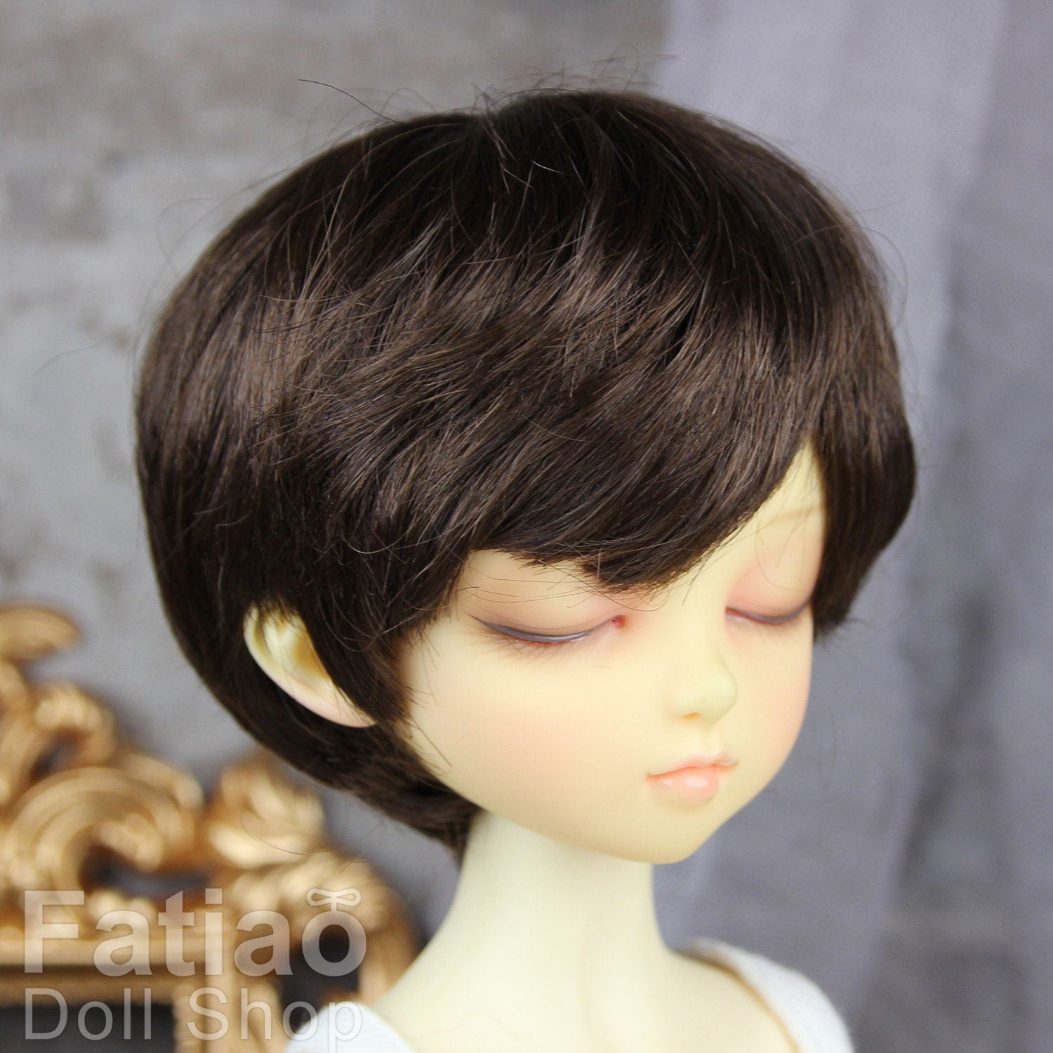 Fatiao - New Dollfie MSD Kaye Wiggs 1/4 BJD Size 7-8 inch Dark Brown Dolls Wig