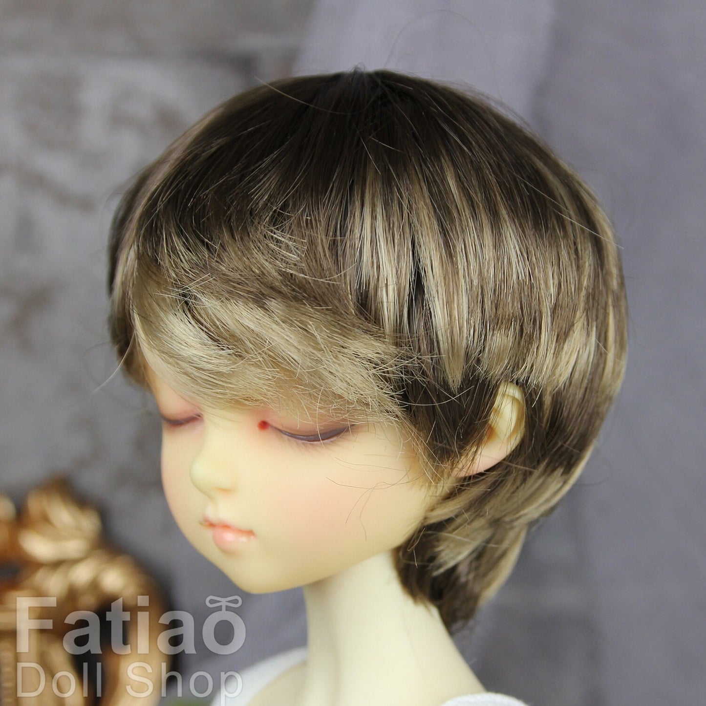 Fatiao - New Dollfie MSD Kaye Wiggs 1/4 BJD Size 7-8 inch Dolls Wig Umber & Baby Brown