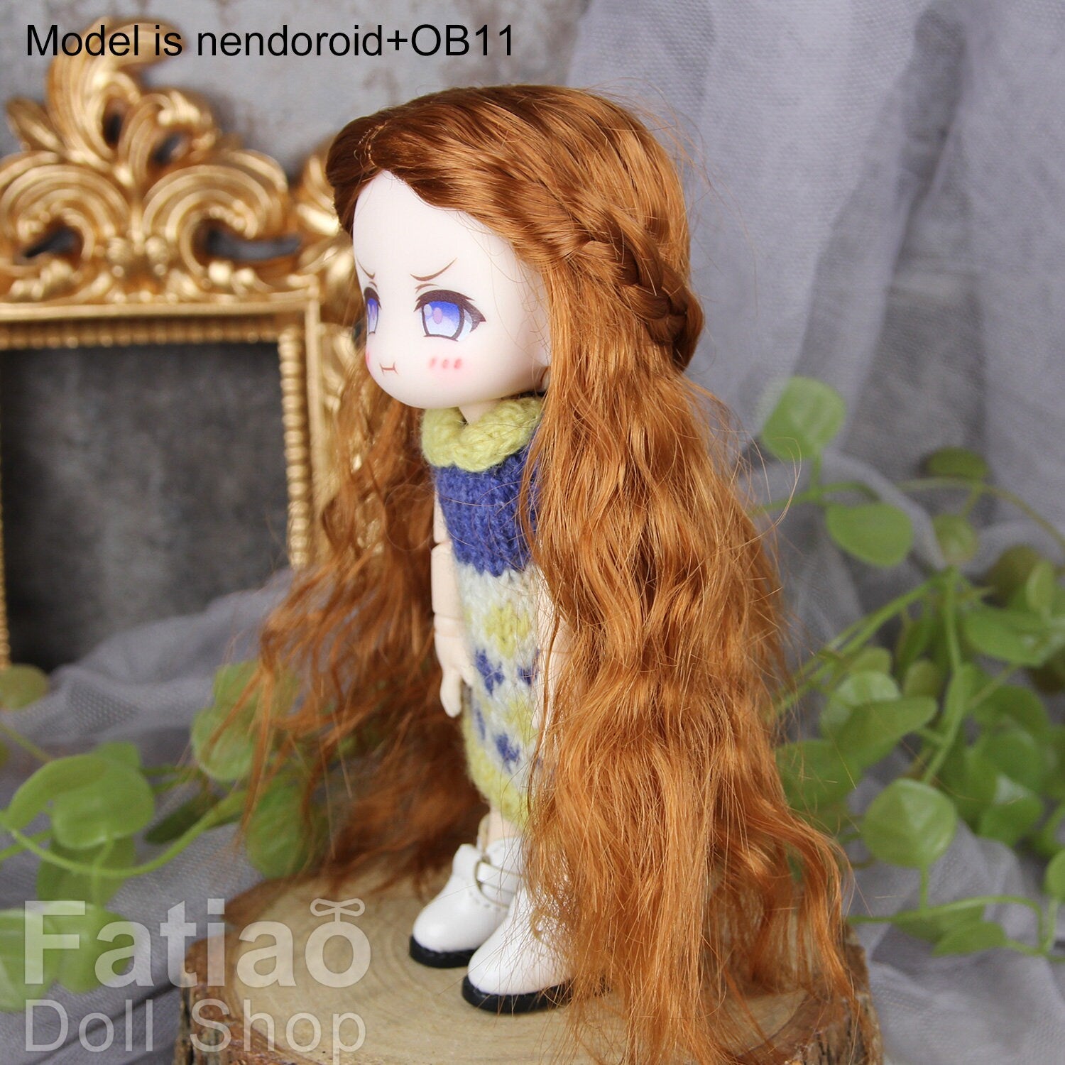 Fatiao - New Dollfie BJD Nendoroid / Little Dal Pullip / Dolls Wig - size 4-5" -Caramel