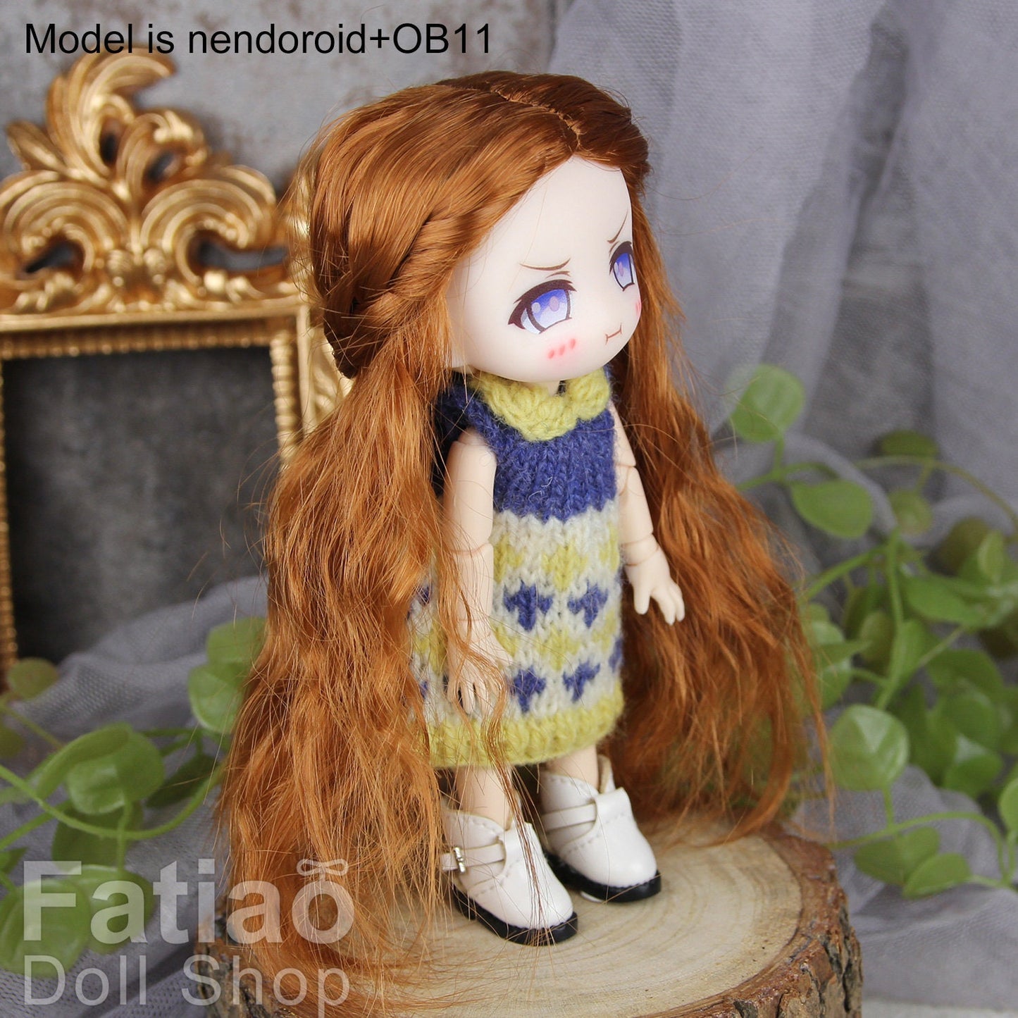 Fatiao - New Dollfie BJD Nendoroid / Little Dal Pullip / Dolls Wig - size 4-5" -Caramel