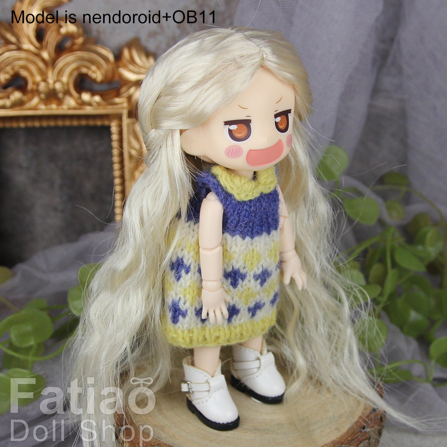 Fatiao - New Dollfie BJD Nendoroid / Little Dal Pullip / Dolls Wig - size 4-5" - Blonde
