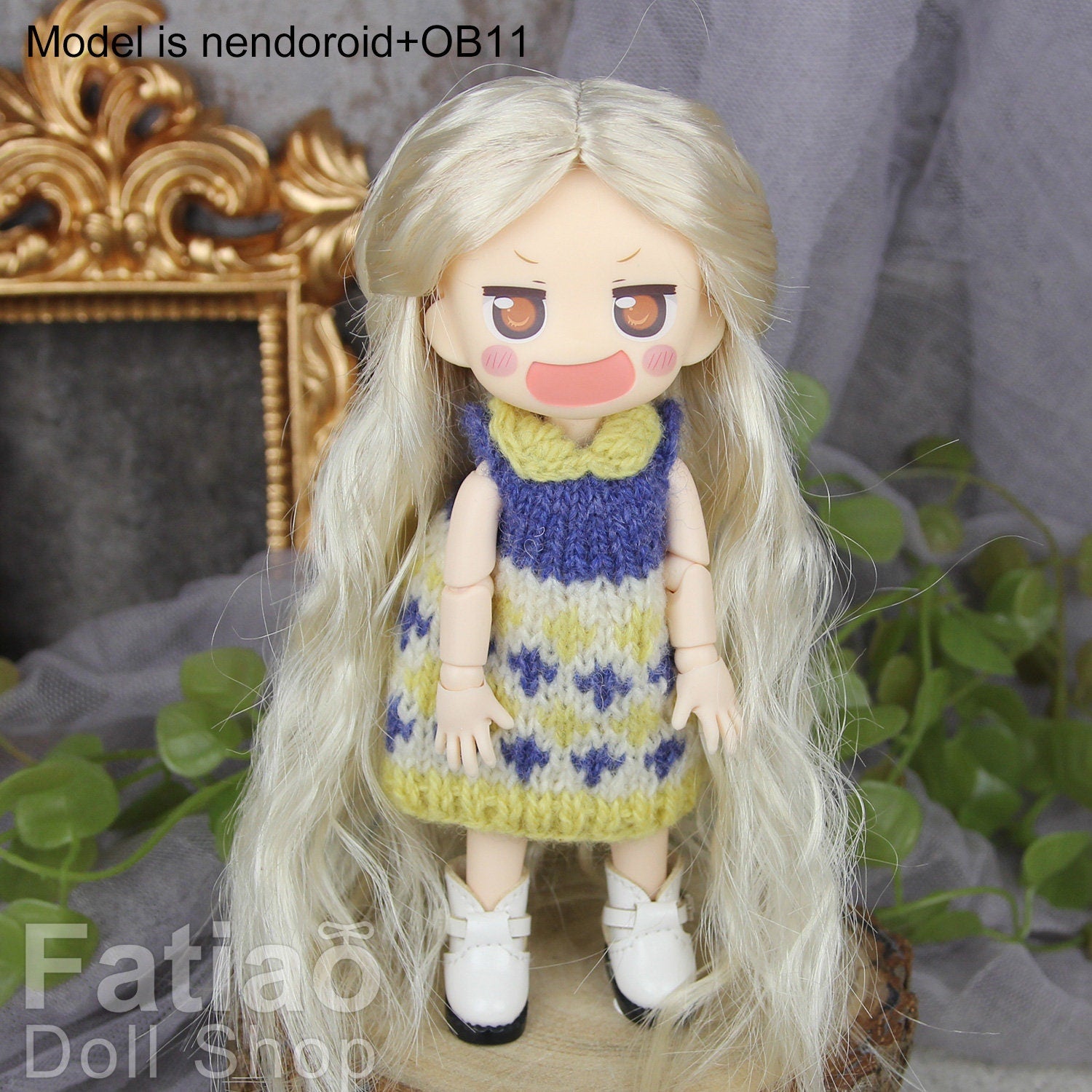 Fatiao - New Dollfie BJD Nendoroid / Little Dal Pullip / Dolls Wig - size 4-5" - Blonde