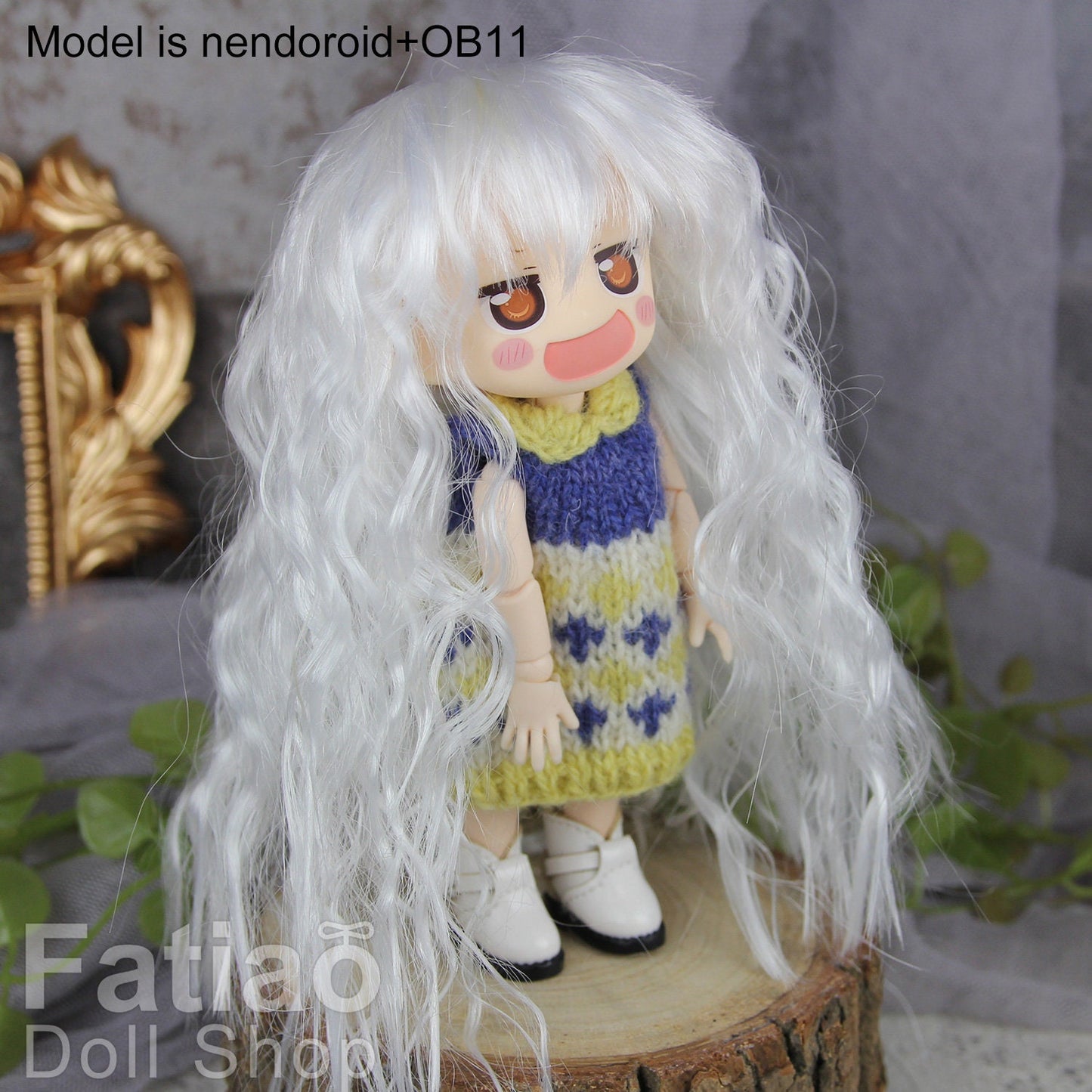 Fatiao - New Dollfie BJD Nendoroid / Little Dal Pullip / Dolls Wig - size 4-5" - White