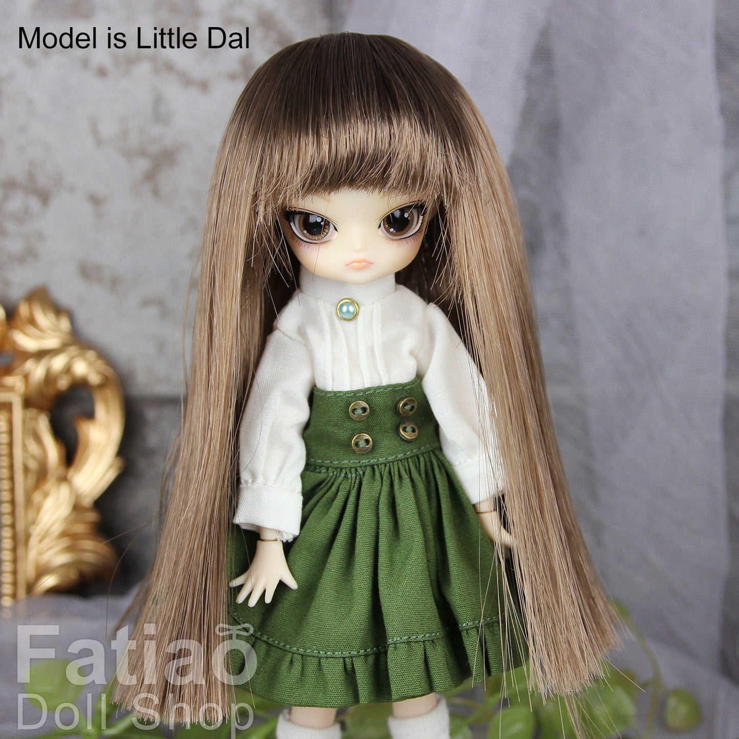 Fatiao - New Dollfie BJD Nendoroid / Little Dal Pullip / Dolls Wig - size 4-5" - Brown