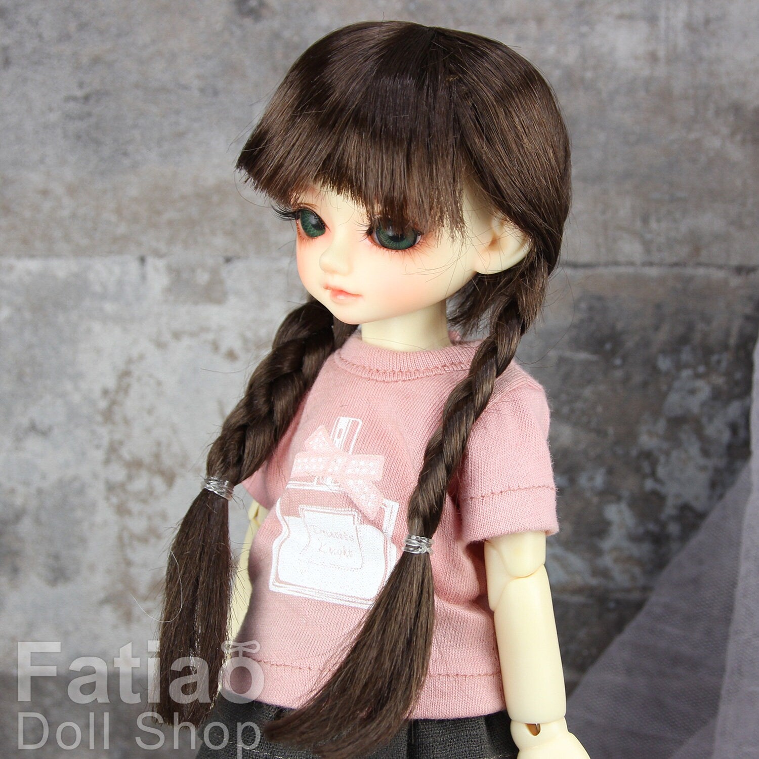 Fatiao - New Dollfie Yo-SD 1/6 BJD - Dolls Wig 6-7 inch - Dark Brown