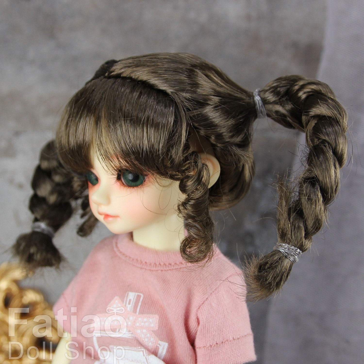 Fatiao - New Dollfie Yo-SD 1/6 BJD - Dolls Wig 6-7 inch - umber