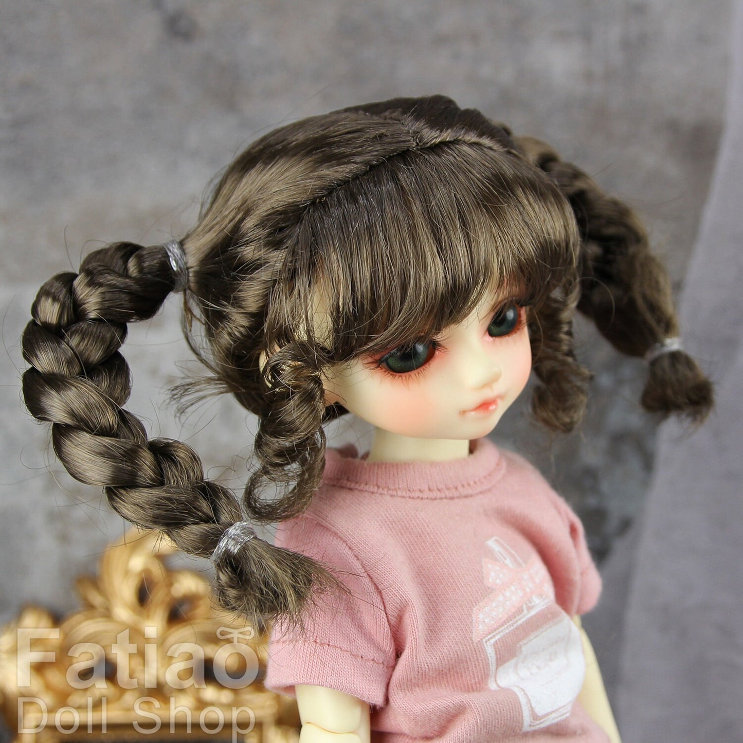 Fatiao - New Dollfie Yo-SD 1/6 BJD - Dolls Wig 6-7 inch - umber
