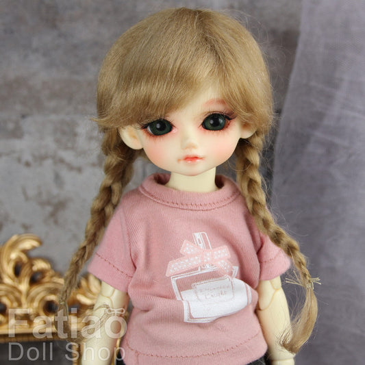 Fatiao - New Dollfie Yo-SD 1/6 BJD Mohair Dolls Wig 6-7 inch - Latte
