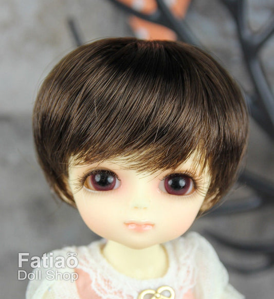 Fatiao - Dollfie Lati Yellow Pukifee 5-6" Doll Wig - Dark Brown