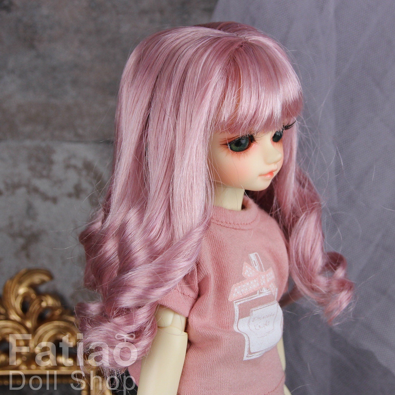 Fatiao - New Dolls Wig Dollfie Yo-SD 1/6 BJD 6-7" size - Deep Pink