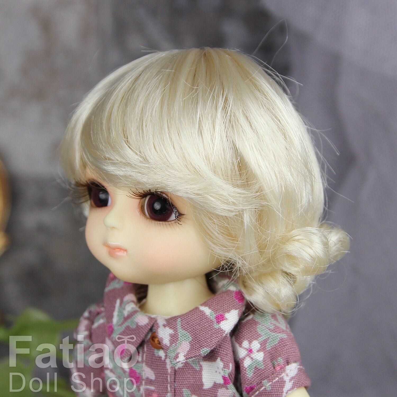 Fatiao - BJD Dollfie Lati Yellow Pukifee 5-6" Doll Wig Blonde