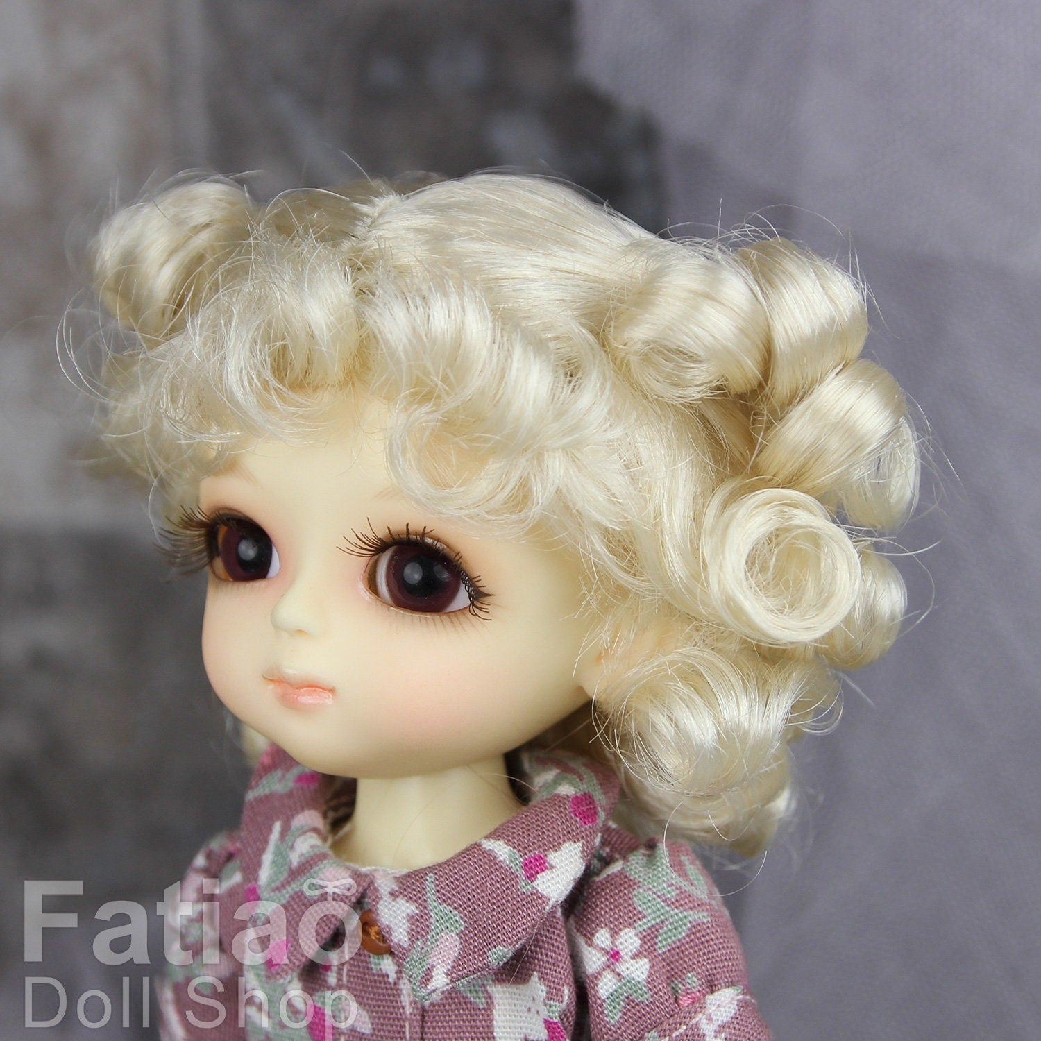 Fatiao - BJD Dollfie Lati Yellow Pukifee 5-6" Doll Wig Blonde