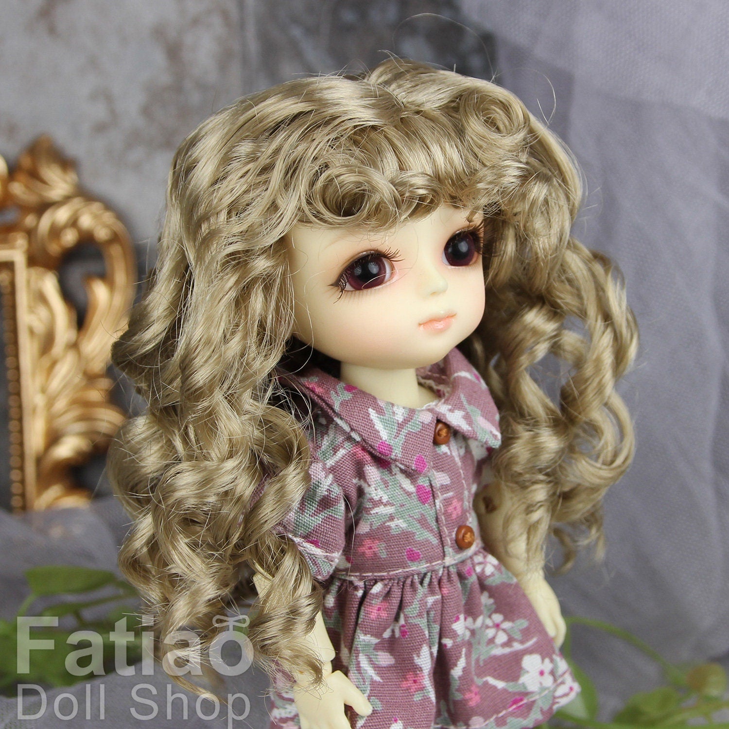 Fatiao - Dollfie Lati Yellow Pukifee 5-6" Doll Wig - Baby Brown