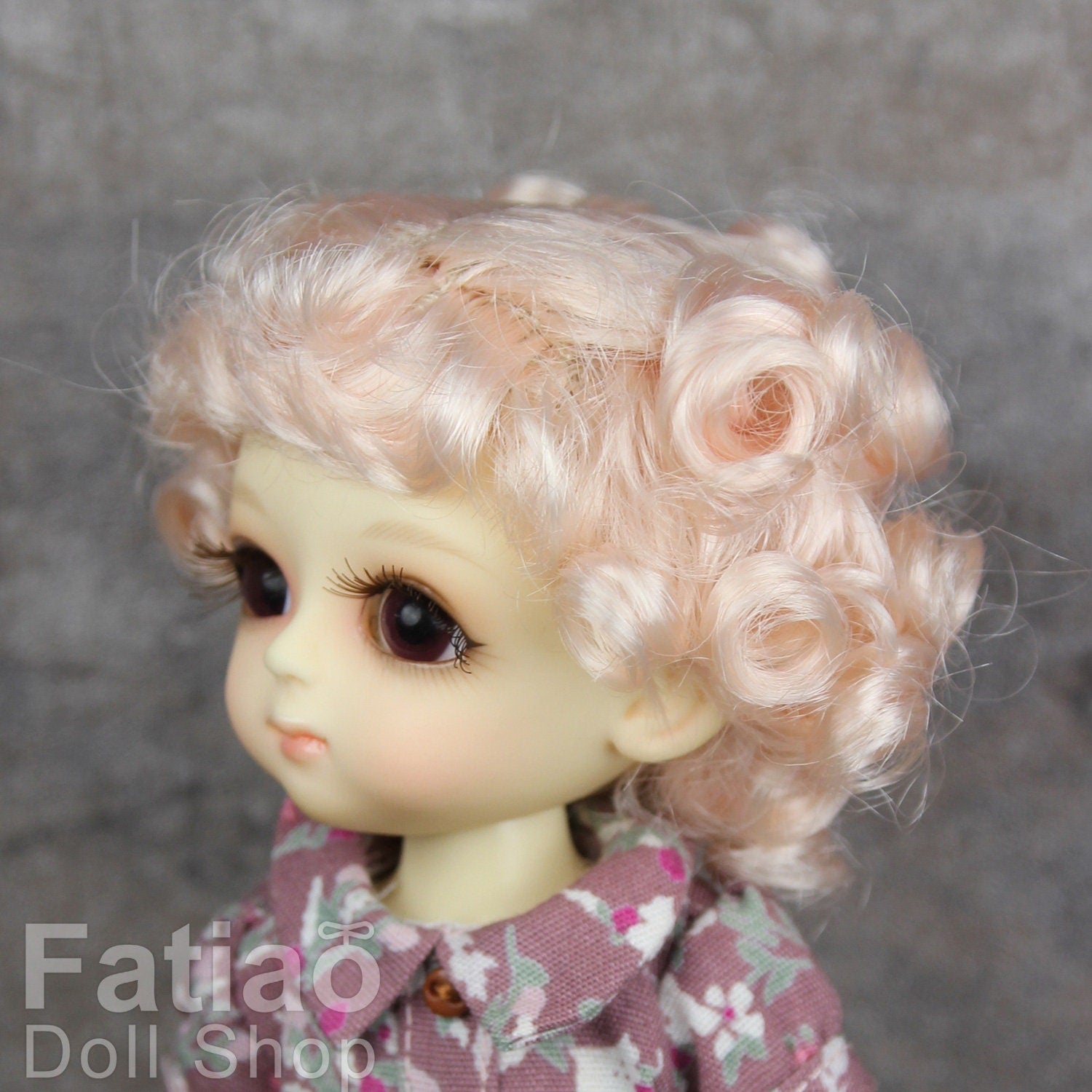 Fatiao - BJD Dollfie Lati Yellow Pukifee 5-6" Doll Wig - Light Pink