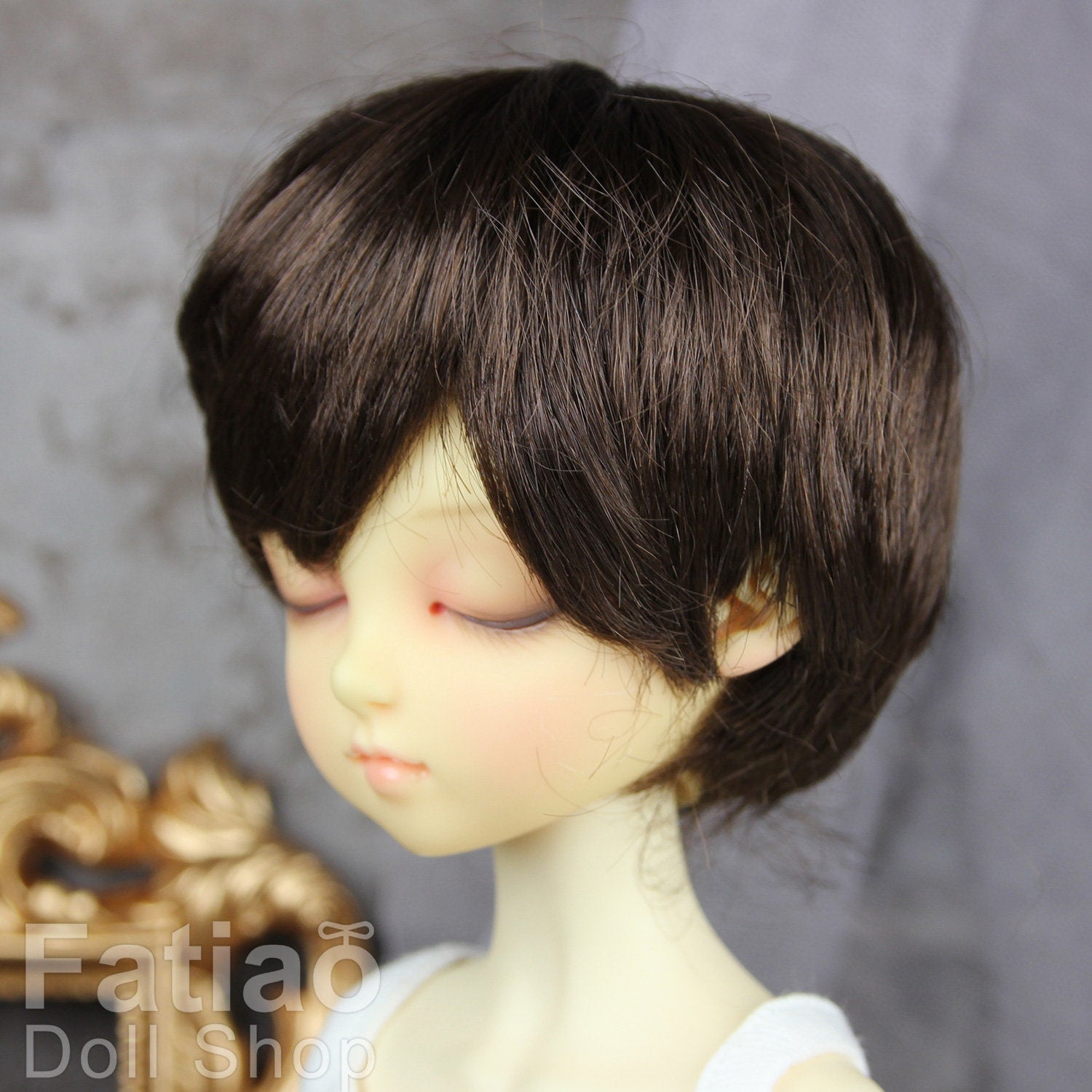 Fatiao - New Dollfie MSD Kaye Wiggs 1/4 BJD Size 7-8 inch Dark Brown Dolls Wig