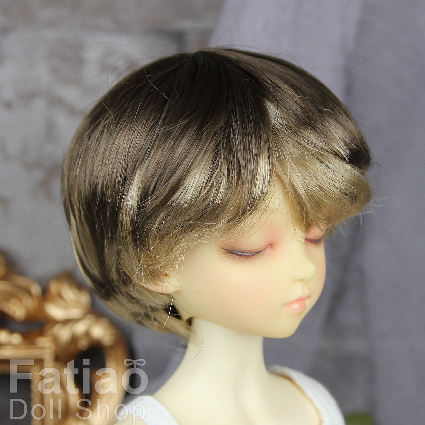 Fatiao - New Dollfie MSD Kaye Wiggs 1/4 BJD Size 7-8 inch Dolls Wig Umber & Baby Brown