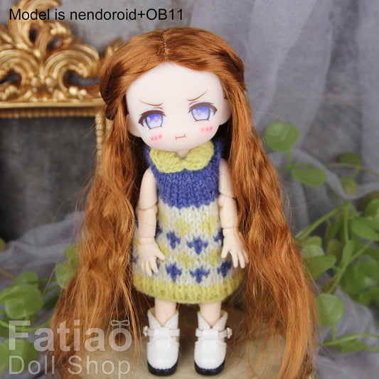 Fatiao - New Dollfie BJD Nendoroid / Little Dal Pullip / Dolls Wig - size 4-5" -Caramel