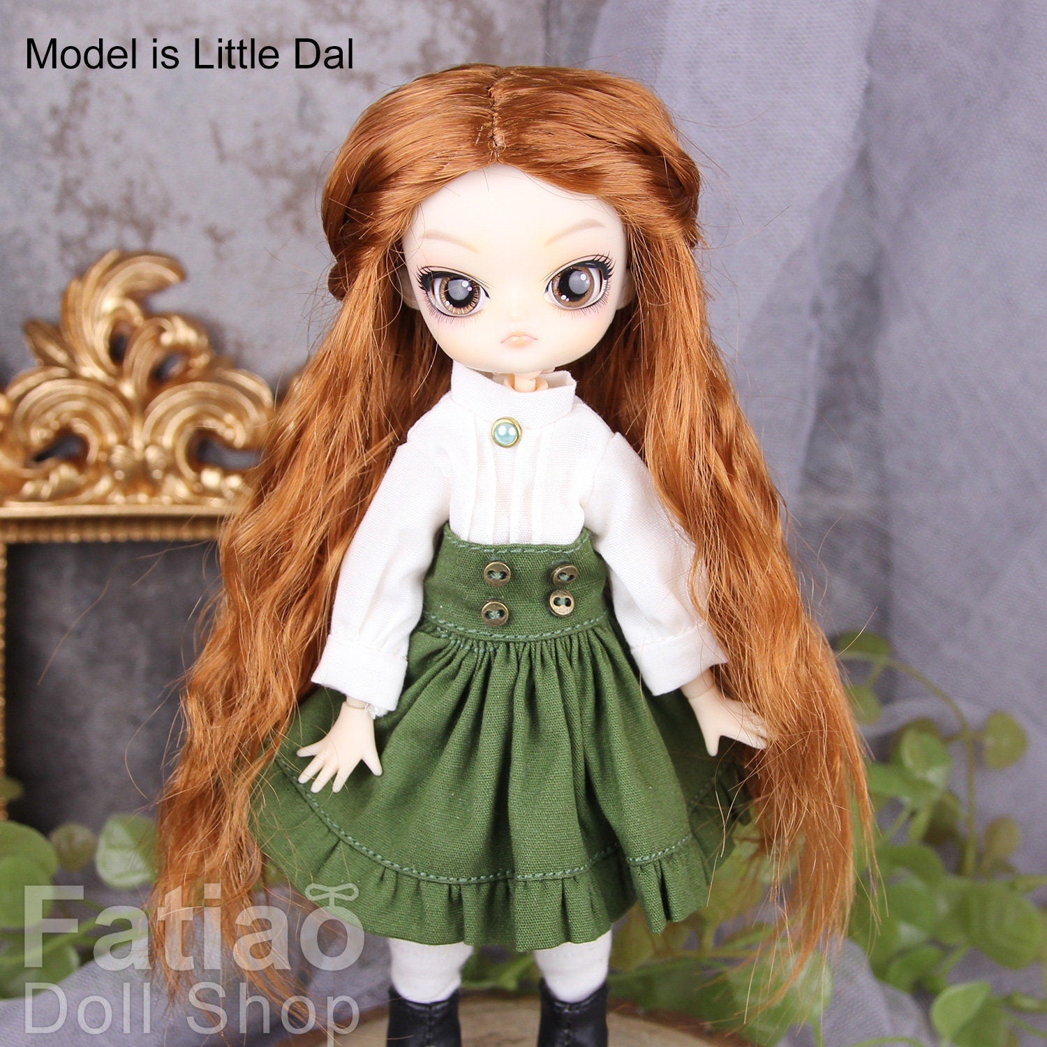 Fatiao - New Dollfie BJD Nendoroid / Little Dal Pullip / Dolls Wig - size 4-5" -Caramel