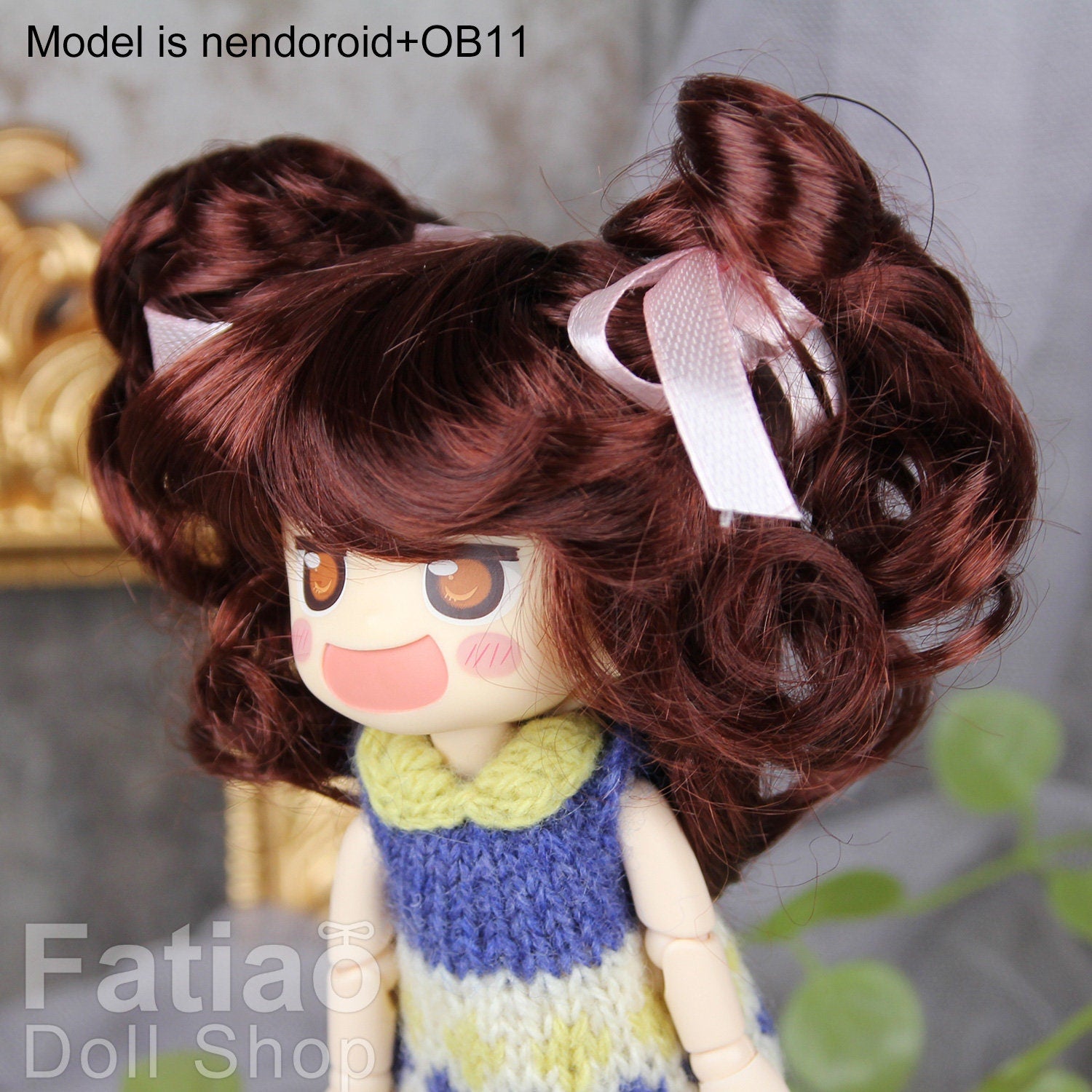 Fatiao - New Dollfie BJD Nendoroid / Little Dal Pullip / Dolls Wig - size 4-5" - Chocolate