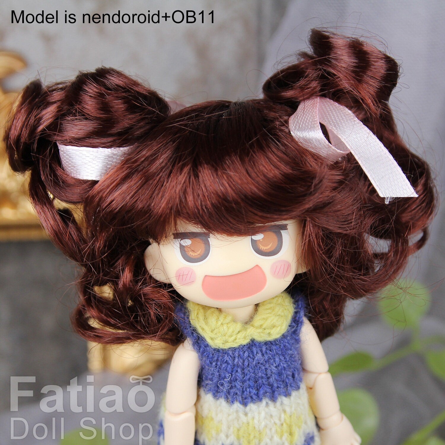 Fatiao - New Dollfie BJD Nendoroid / Little Dal Pullip / Dolls Wig - size 4-5" - Chocolate