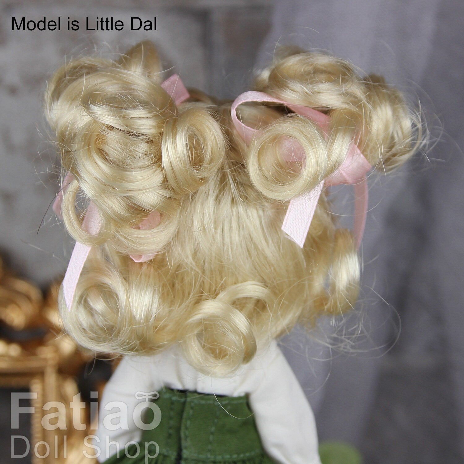 Fatiao - New Dollfie BJD Nendoroid / Little Dal Pullip / Dolls Wig - size 4-5" - Blonde