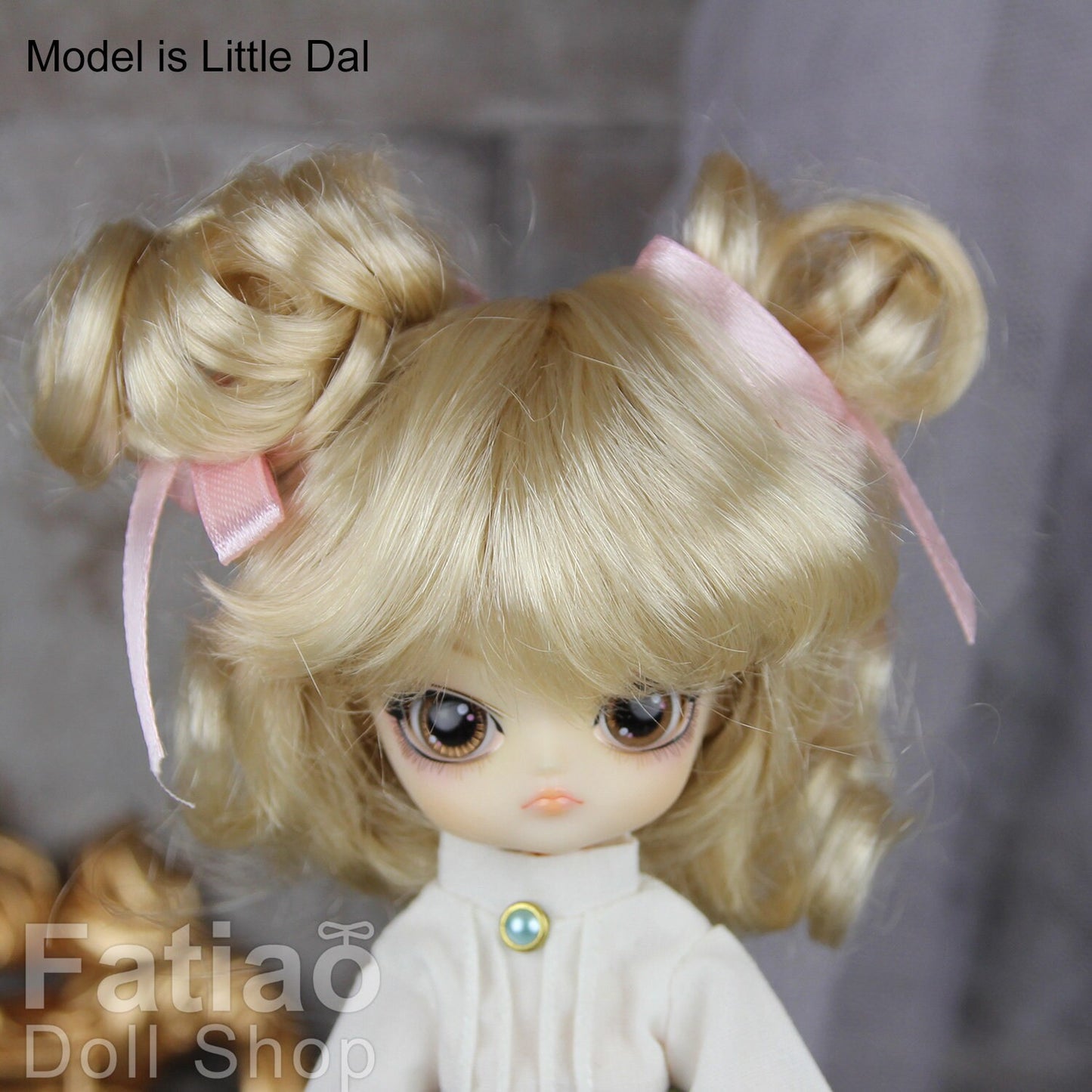 Fatiao - New Dollfie BJD Nendoroid / Little Dal Pullip / Dolls Wig - size 4-5" - Blonde
