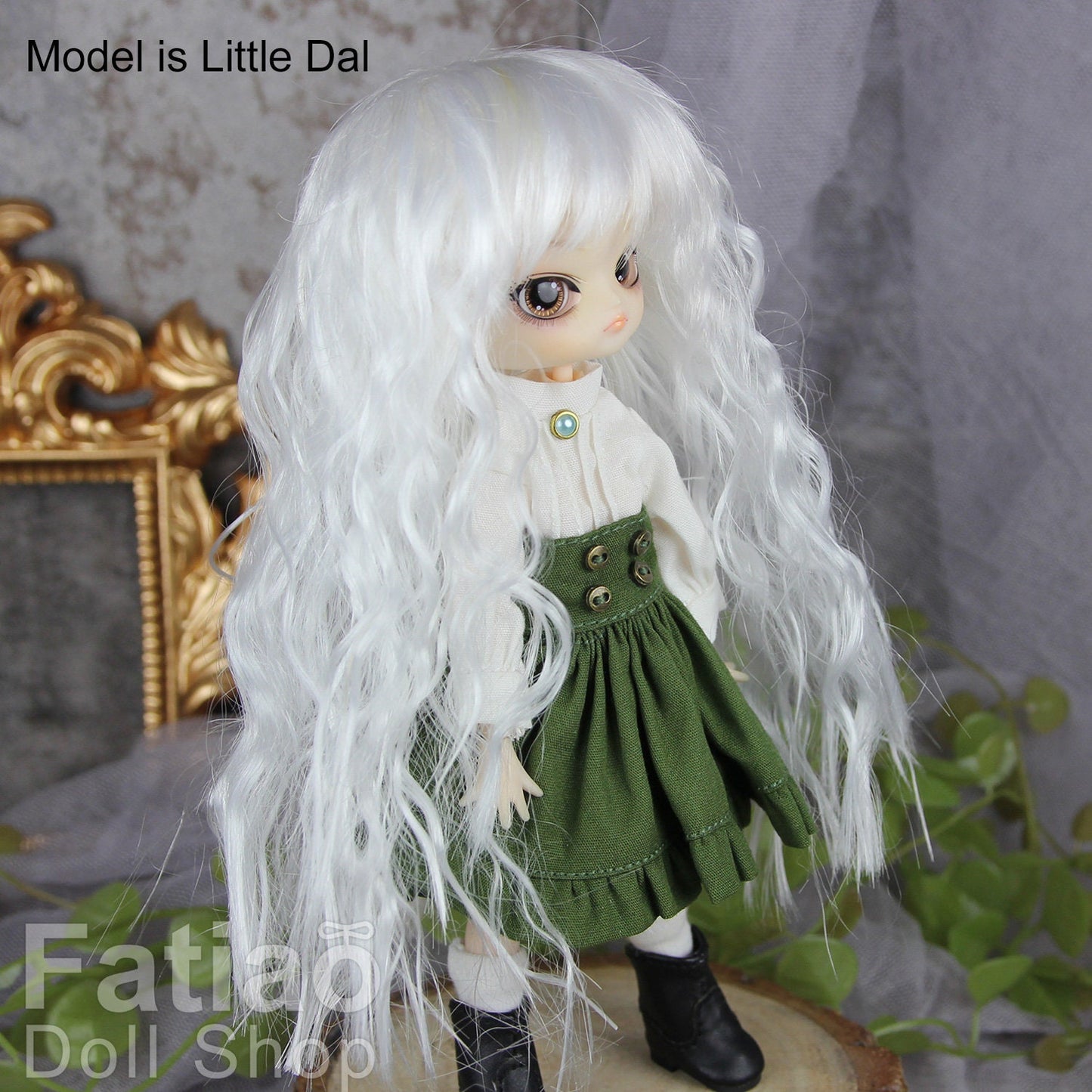 Fatiao - New Dollfie BJD Nendoroid / Little Dal Pullip / Dolls Wig - size 4-5" - White