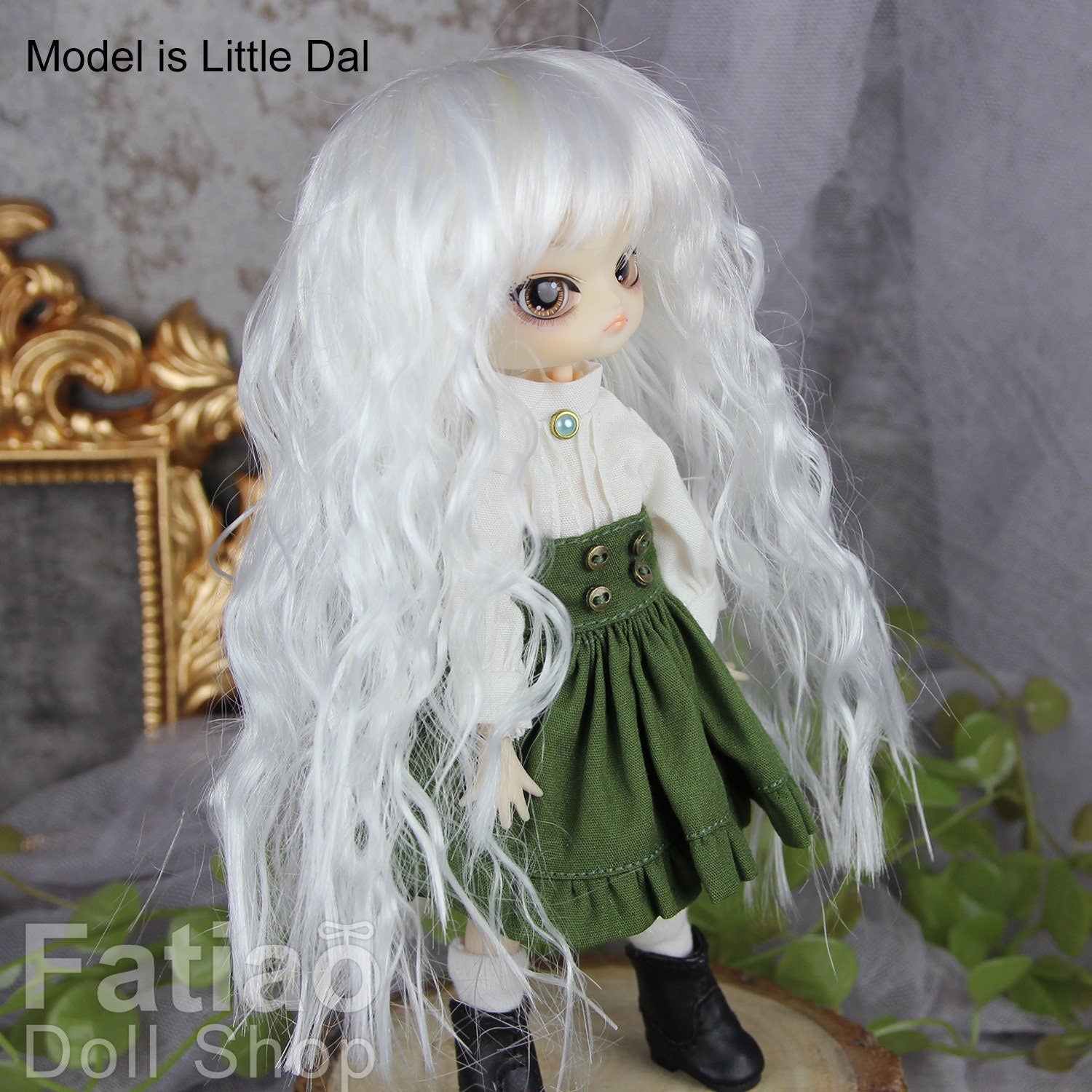 Fatiao - New Dollfie BJD Nendoroid / Little Dal Pullip / Dolls Wig - size 4-5" - White