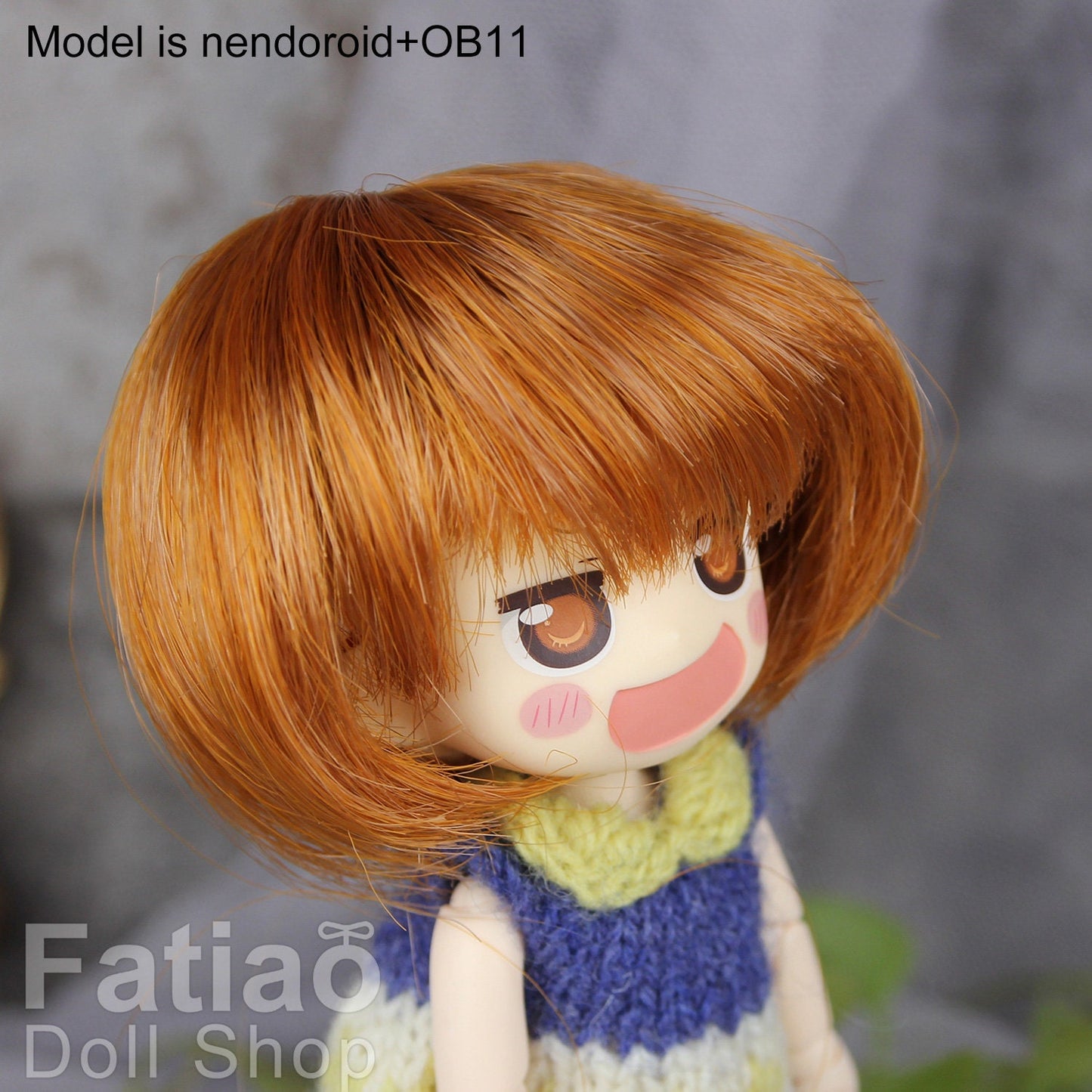 Fatiao - New Dollfie BJD Nendoroid / Little Dal Pullip / Dolls Wig - size 4-5" - Caramel