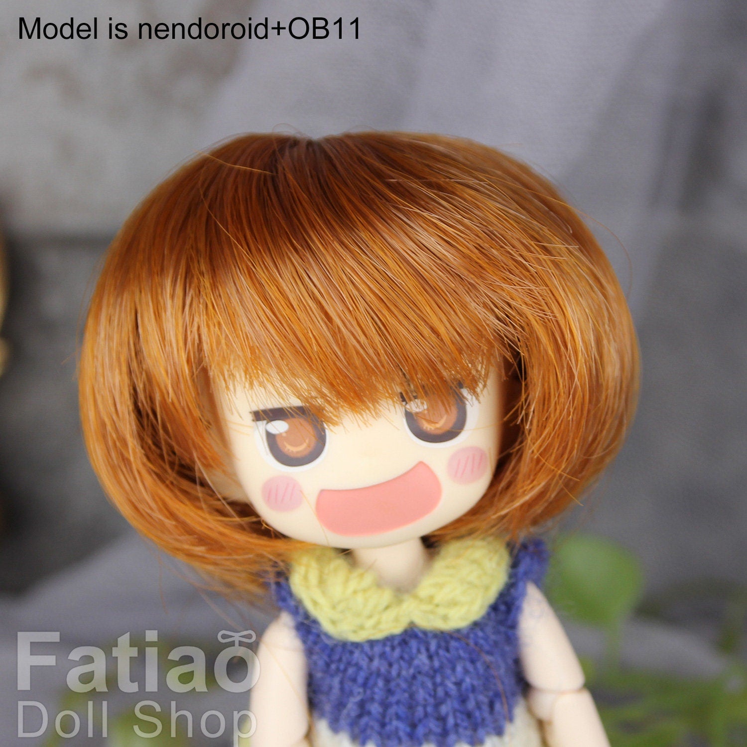 Fatiao - New Dollfie BJD Nendoroid / Little Dal Pullip / Dolls Wig - size 4-5" - Caramel