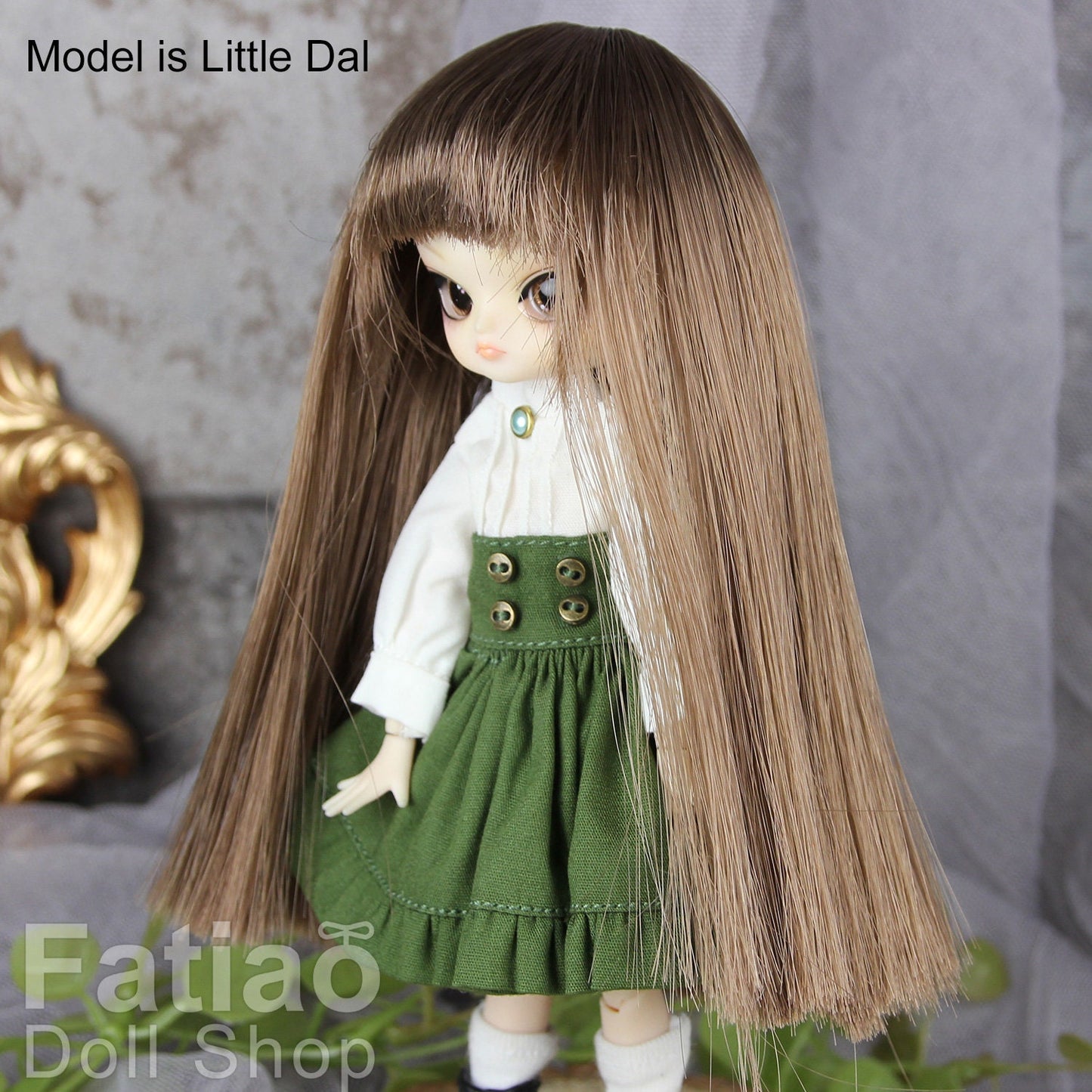 Fatiao - New Dollfie BJD Nendoroid / Little Dal Pullip / Dolls Wig - size 4-5" - Brown