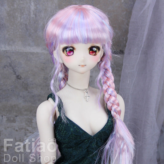 Fatiao - New Dollfie SD DD 1/3 BJD Dolls Wig size 8-9" - Pink purple