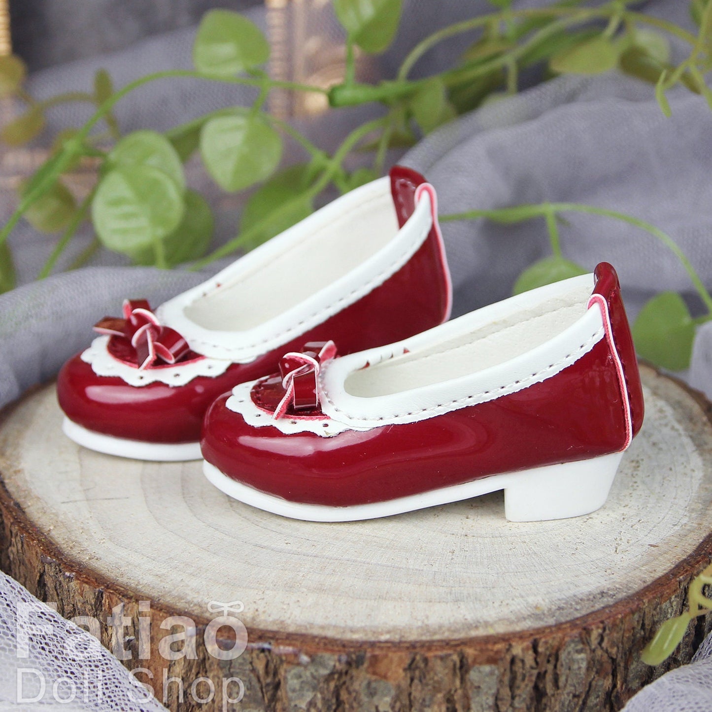 Fatiao - New 1/4 BJD MSD Dollfie Dolls Mary Jane Shoes - Red (Size 5.5cm)