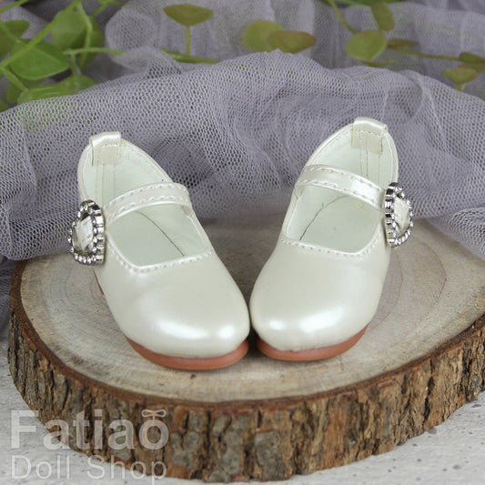 Fatiao - 1/4 BJD Mini Supper dollfie MSD Shoes - Beige (Size 5.5cm)