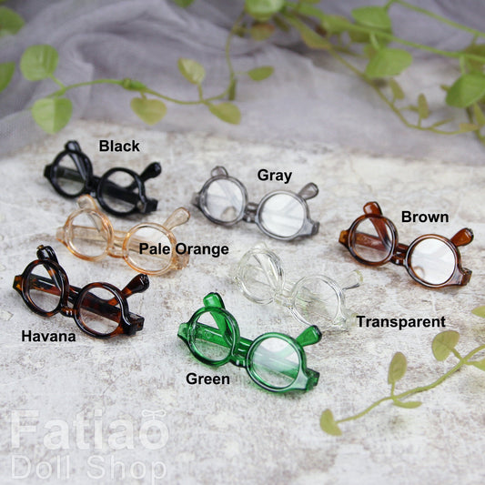 New fashion Full-Rim Dolls Plastic Glasses fit 1/8 1/6 BJD Lati Yellow / YOSD size