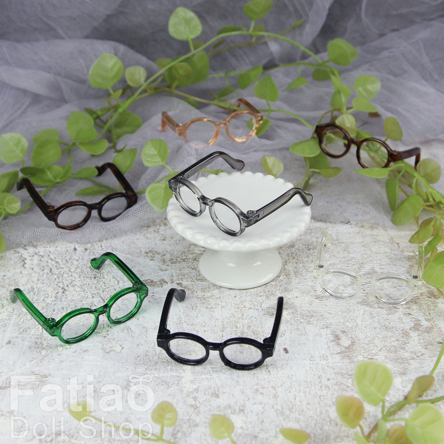 New fashion Full-Rim Dolls Plastic Glasses fit 1/8 1/6 BJD Lati Yellow / YOSD size