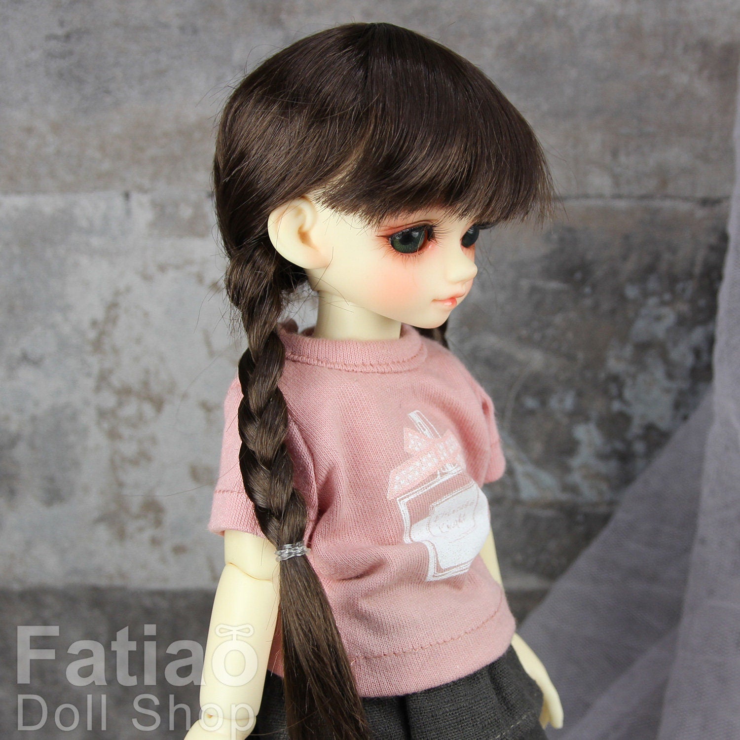 Fatiao - New Dollfie Yo-SD 1/6 BJD - Dolls Wig 6-7 inch - Dark Brown