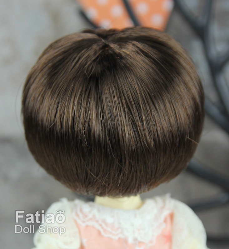 Fatiao - Dollfie Lati Yellow Pukifee 5-6" Doll Wig - Dark Brown
